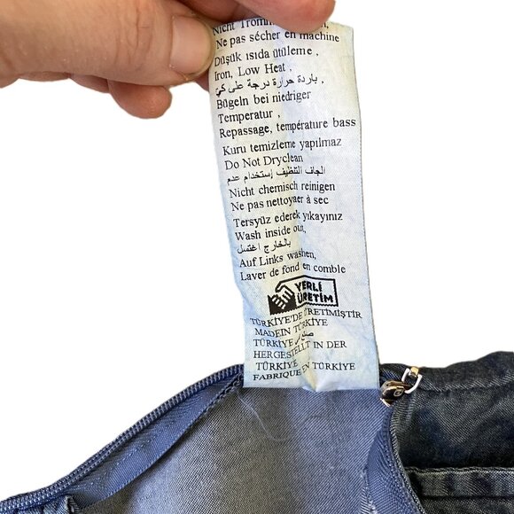 Neways Palazzo Pants Flowy Lyocell Extra Wide Leg Blue with Pockets - Picture 6 of 6